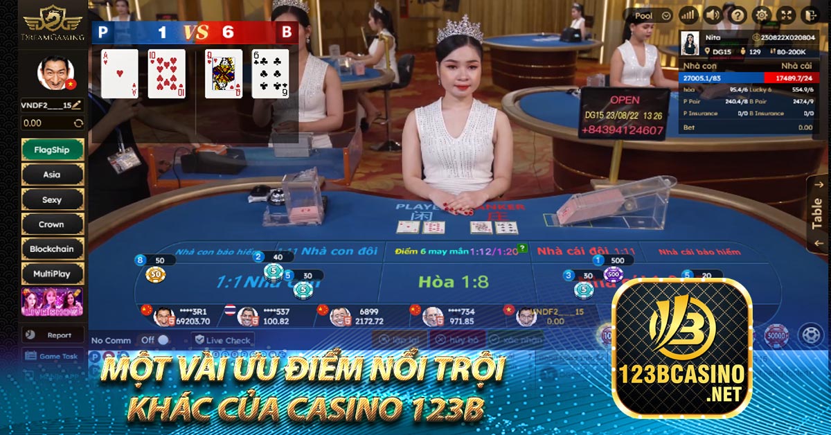 Một vài ưu điểm nổi trội khác của Casino 123b